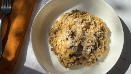 risotto ai funghi porcini carnaroli rice