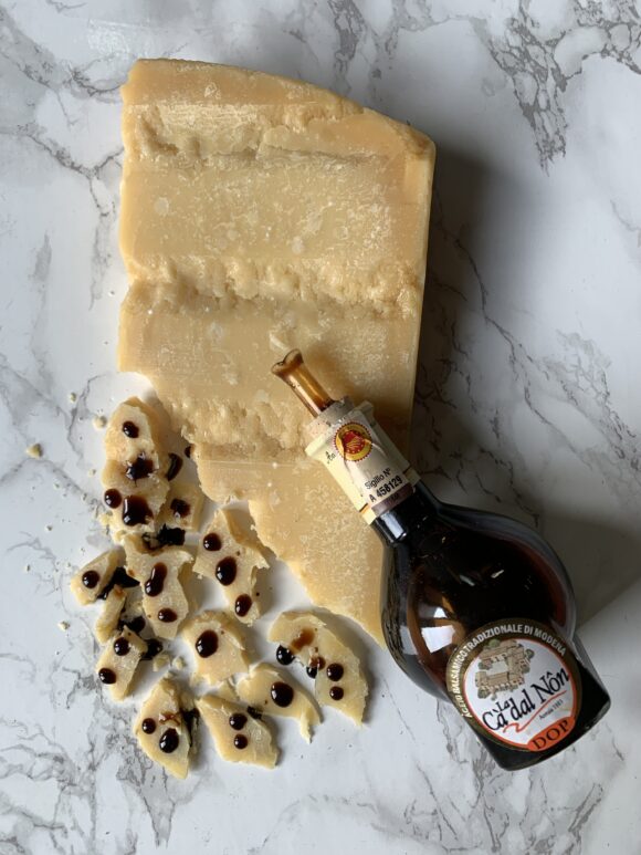 dop traditional balsamic vinegar and vacche rosse cheese