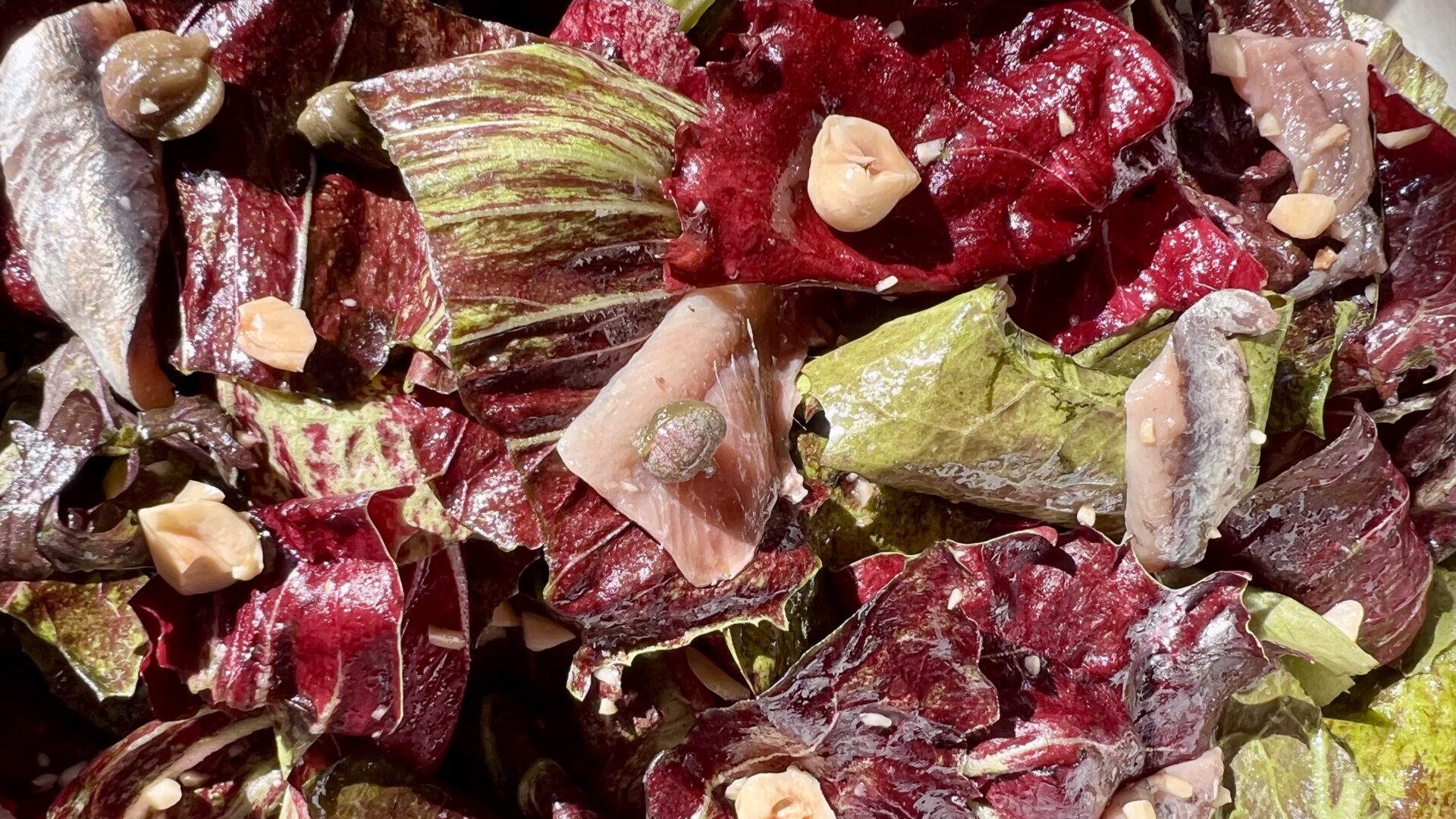 radicchio salad anchovies hazelnuts capers