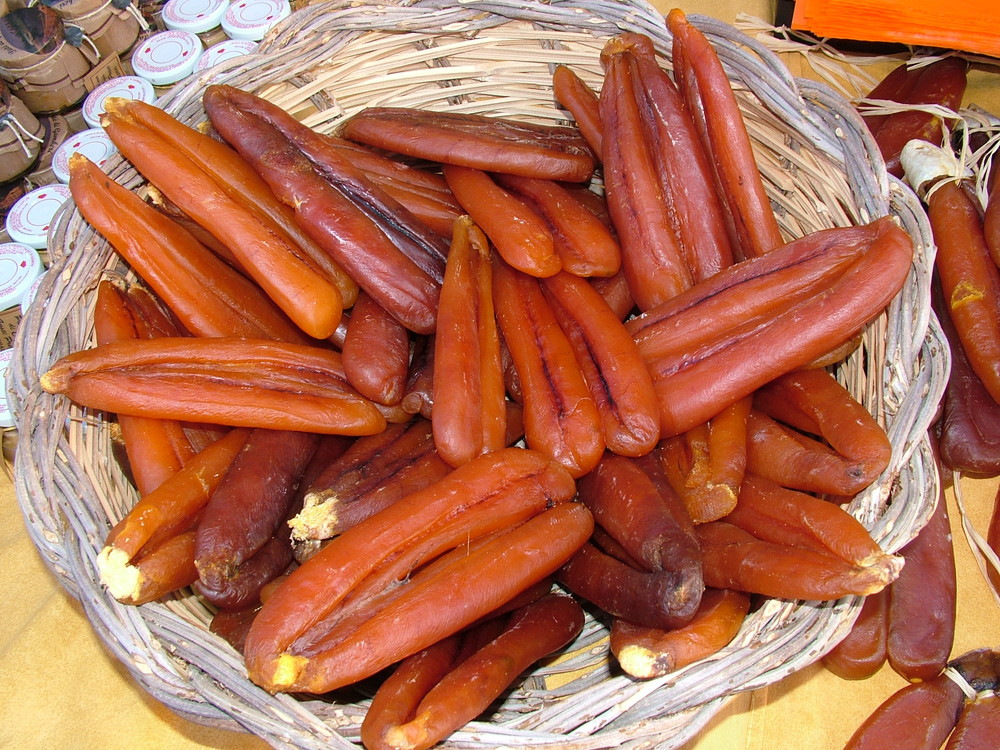  Mullet  Bottarga Ours is brown and smells fishy And we 